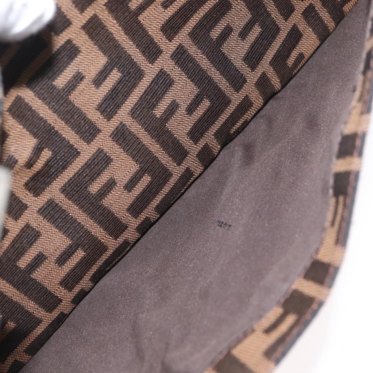 FENDI Zucca Canvas Mamma Baguette Hand Bag Brown Black Auth ka3405V