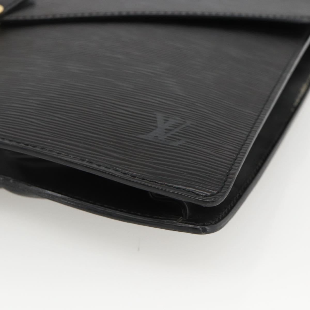LOUIS VUITTON Epi Porte Documents Bandouliere Briefcase Black M54462 Auth ka3413