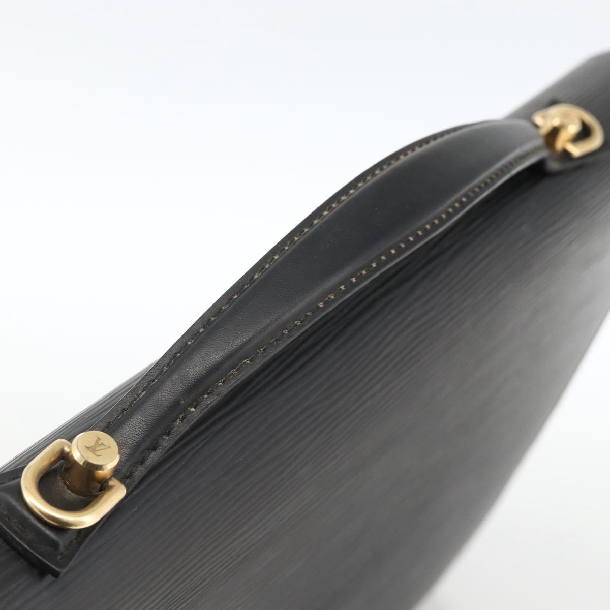 LOUIS VUITTON Epi Porte Documents Bandouliere Briefcase Black M54462 Auth ka3413