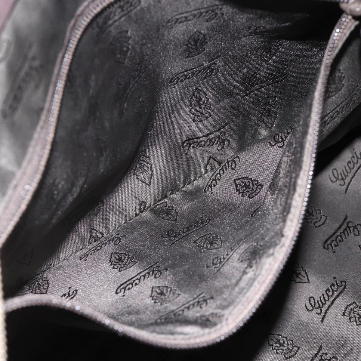 GUCCI GG Canvas Guccissima Bag Leather 2way Black Gold 208463 Auth ka3424