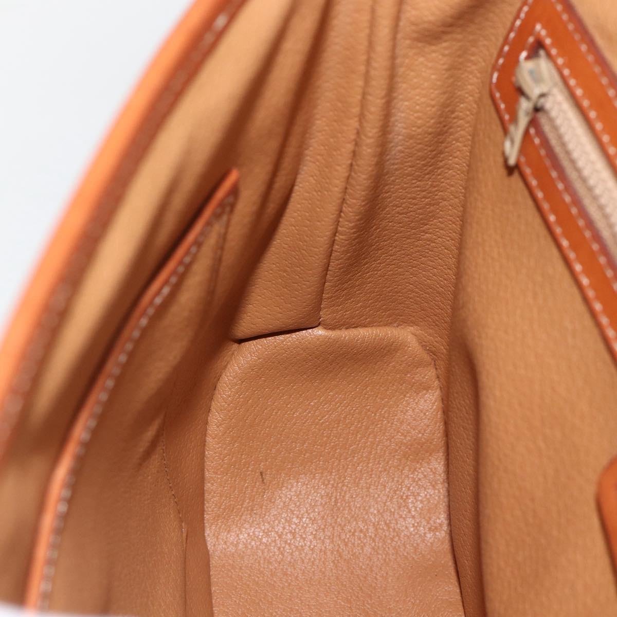 CELINE Macadam Canvas Hand Bag PVC Leather Brown Gold Auth ka3426