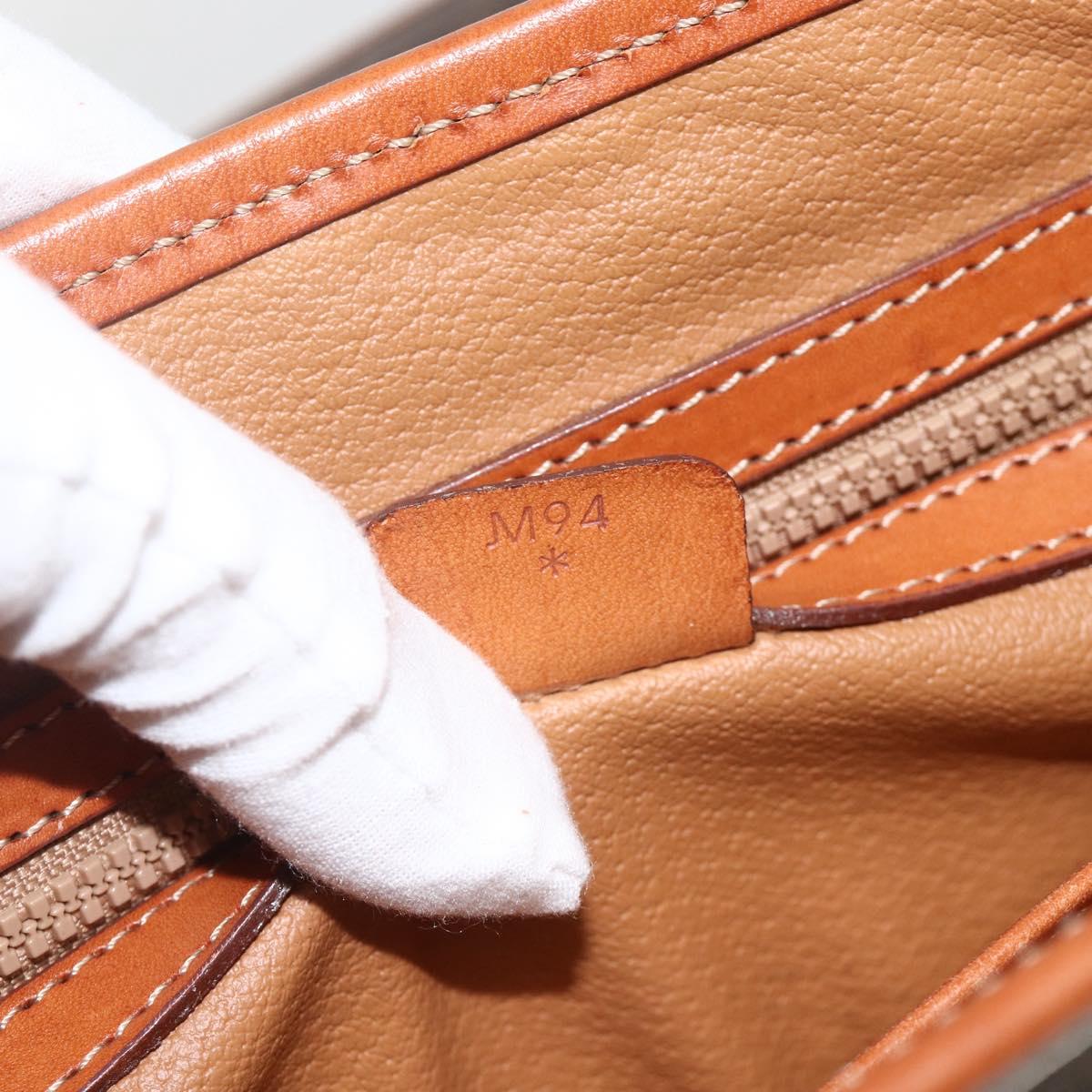CELINE Macadam Canvas Hand Bag PVC Leather Brown Gold Auth ka3426