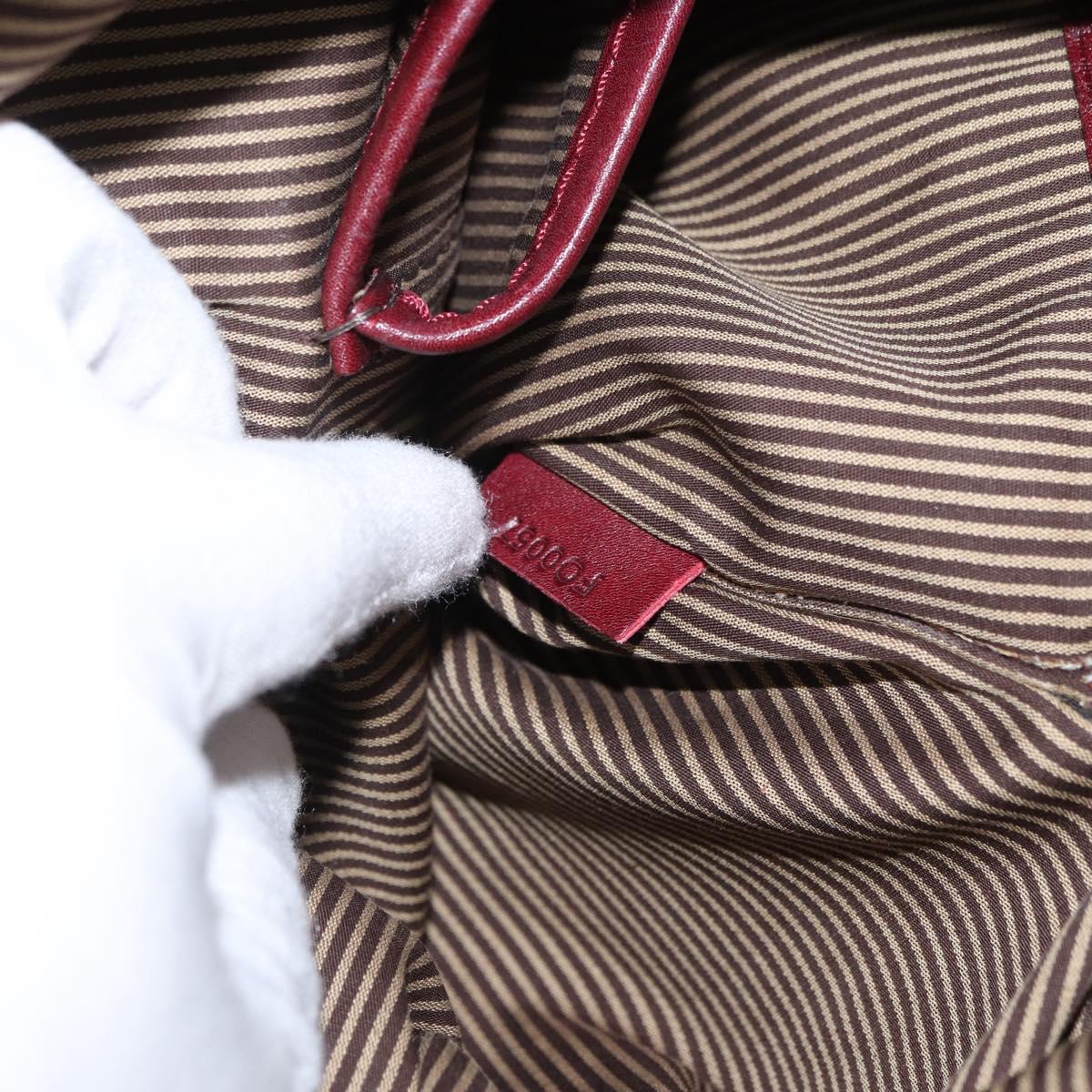 LOUIS VUITTON Cuir Bequia Grimo Boston Bag Bordeaux LV Auth ka3433