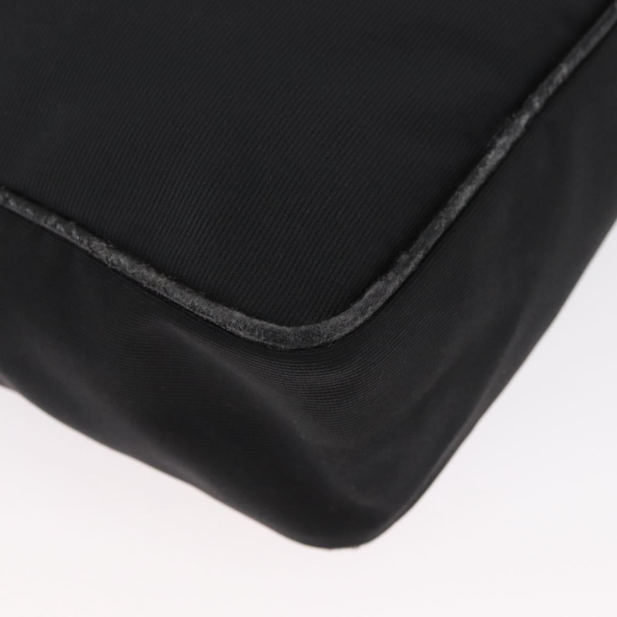 FENDI Hand Bag Nylon 2way Black Silver Auth ka3439