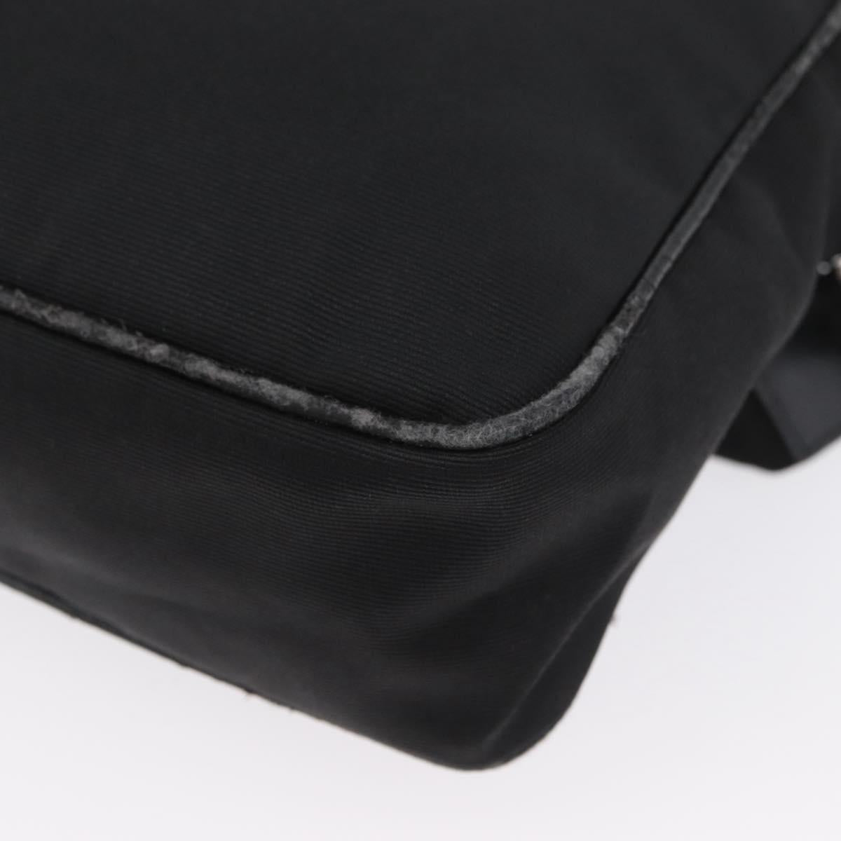FENDI Hand Bag Nylon 2way Black Silver Auth ka3439