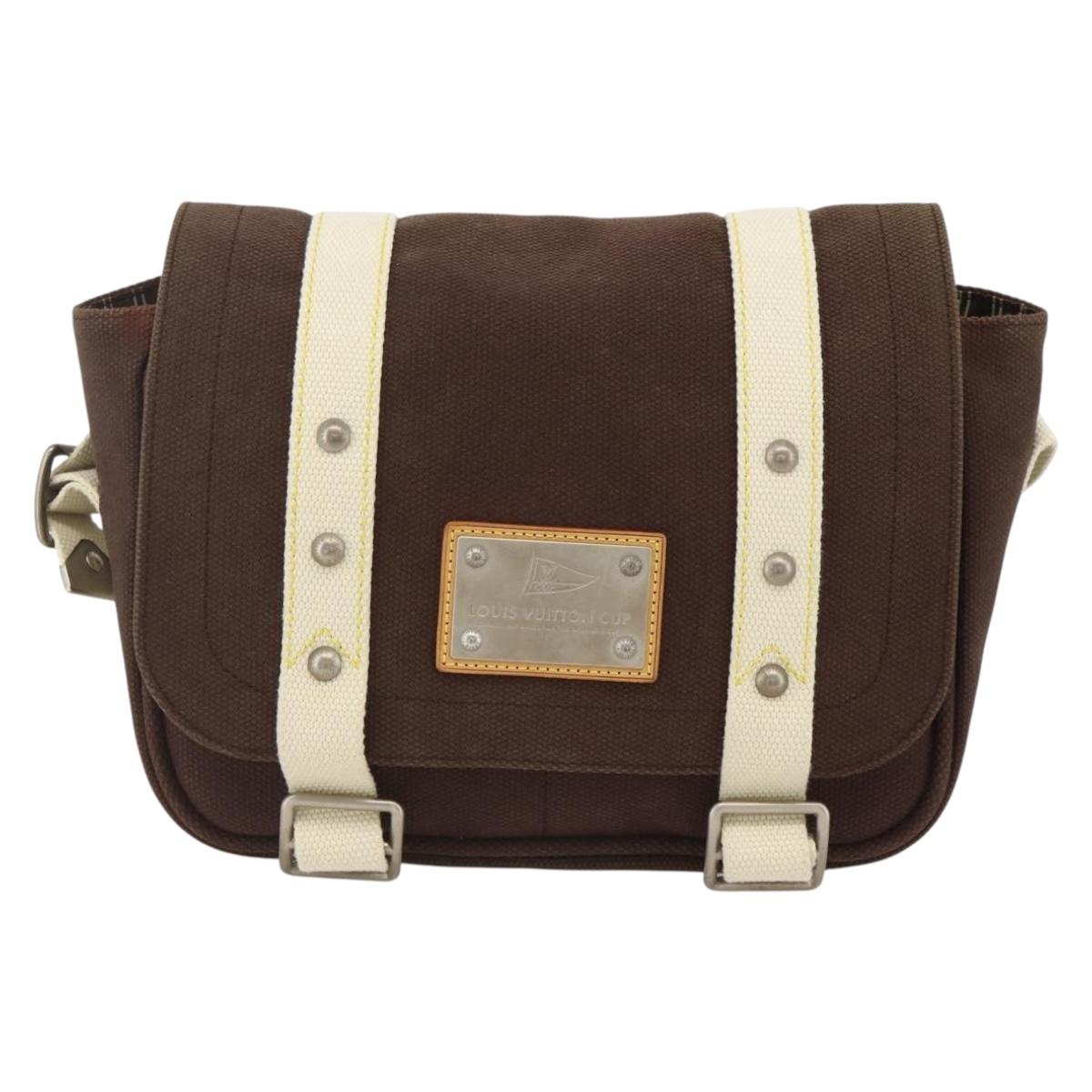 LOUIS VUITTON Antigua Buzzus PM Shoulder Bag Brown M40080 LV Auth ka3449A