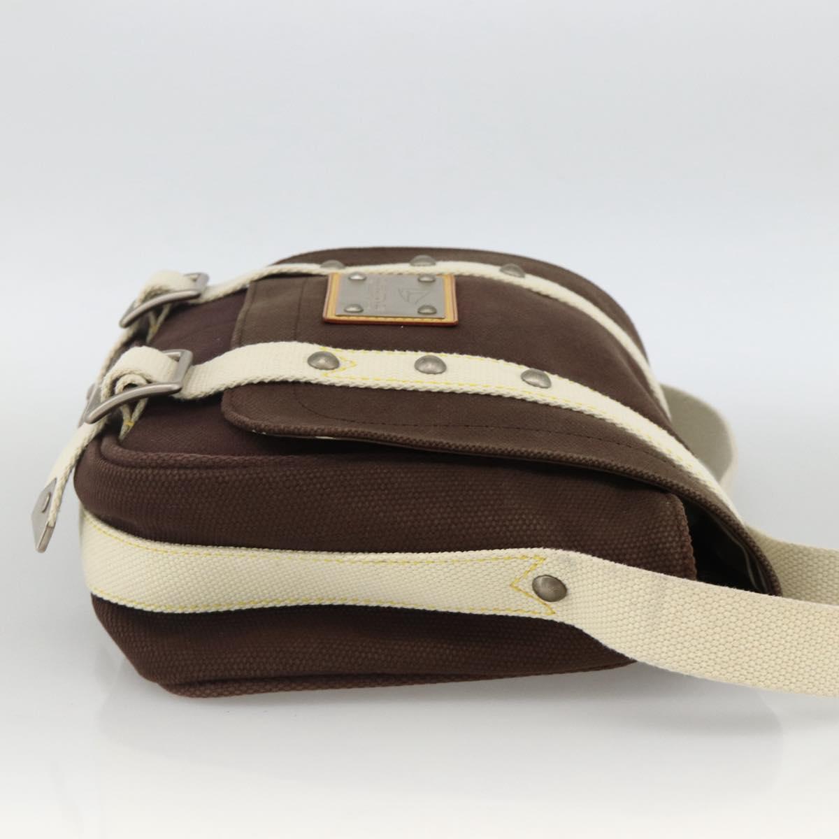 LOUIS VUITTON Antigua Buzzus PM Shoulder Bag Brown M40080 LV Auth ka3449A