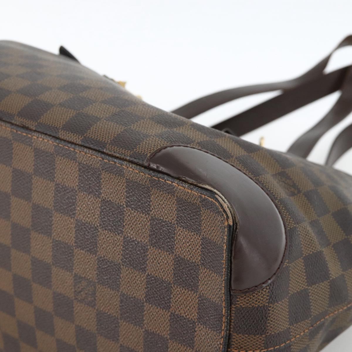 LOUIS VUITTON Damier Ebene Hampstead MM Tote Bag N51204 LV Auth ka3451
