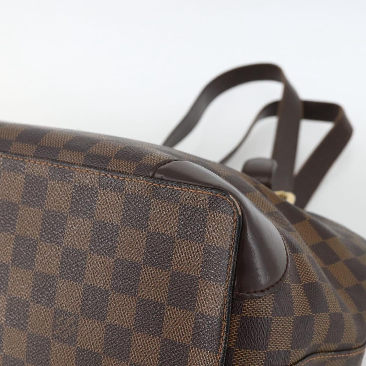 LOUIS VUITTON Damier Ebene Hampstead MM Tote Bag N51204 LV Auth ka3451
