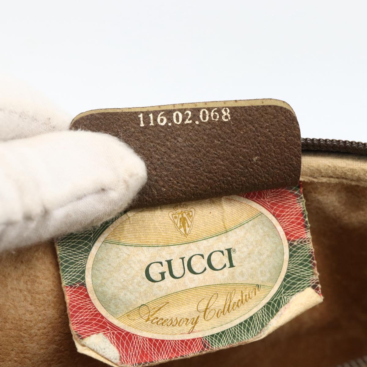 GUCCI GG Supreme Shoulder Bag PVC Beige Gold 116 02 068 Auth ka3454