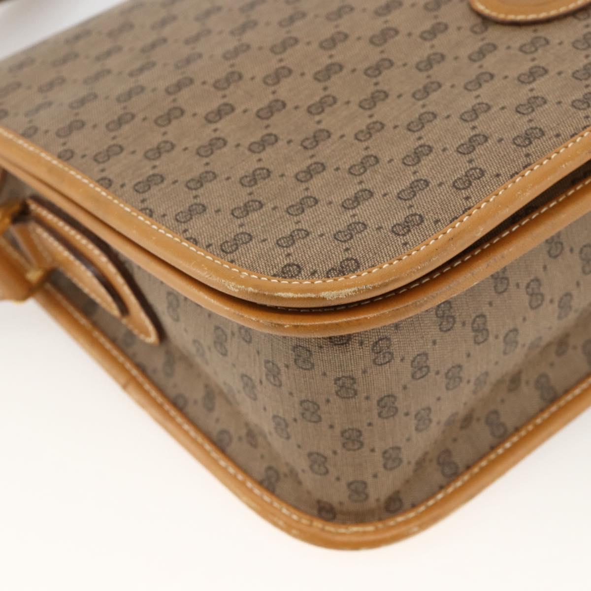 GUCCI Micro GG Supreme Shoulder Bag PVC Beige Gold 001 904 0915 Auth ka3456