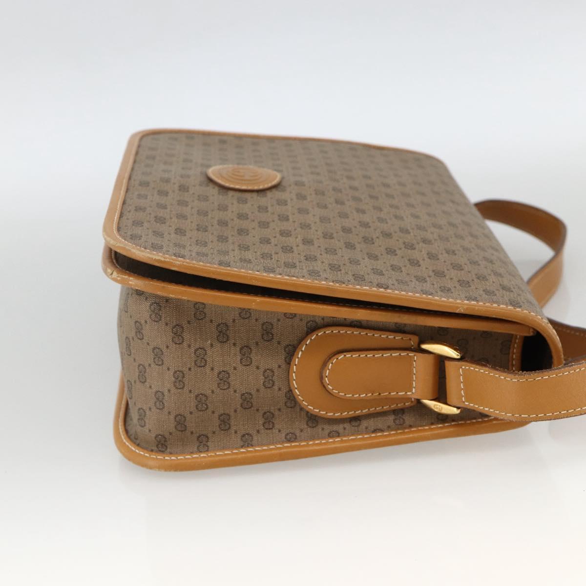GUCCI Micro GG Supreme Shoulder Bag PVC Beige Gold 001 904 0915 Auth ka3456