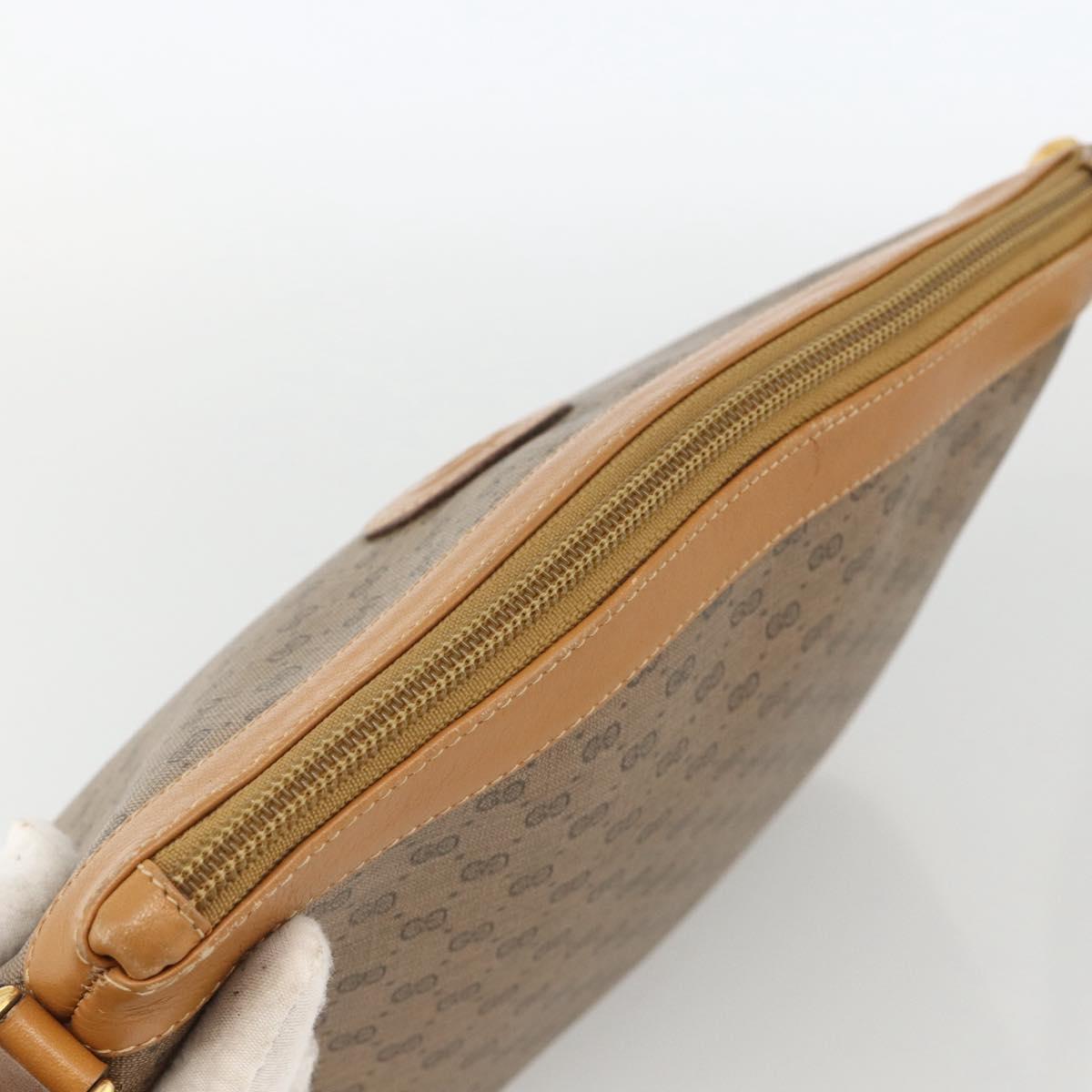 GUCCI Micro GG Supreme Shoulder Bag PVC Beige Gold 007 87 0096 Auth ka3457