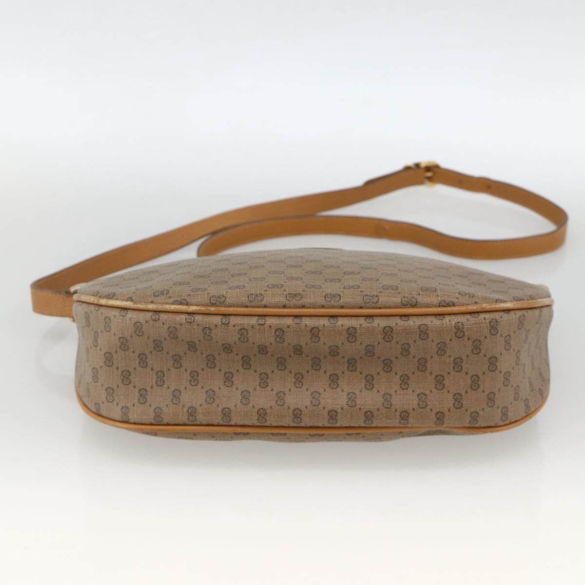 GUCCI Micro GG Supreme Shoulder Bag PVC Beige Gold 007 87 0096 Auth ka3457