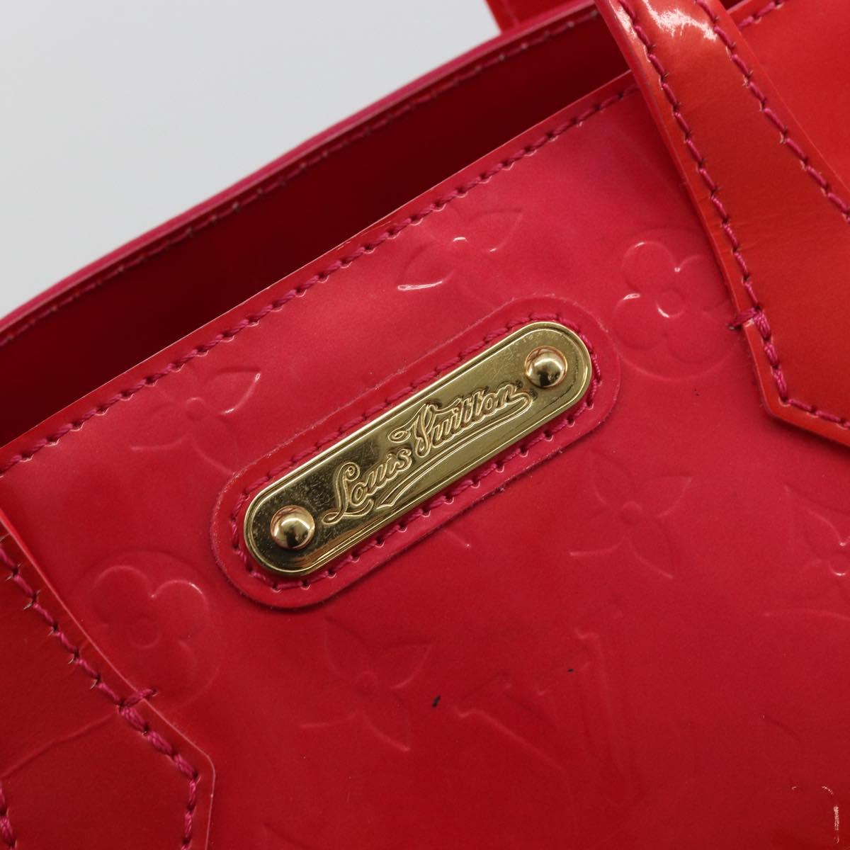 LOUIS VUITTON Monogram Vernis Wilshire PM Hand Bag Rose Pop M93643 Auth ka3464A