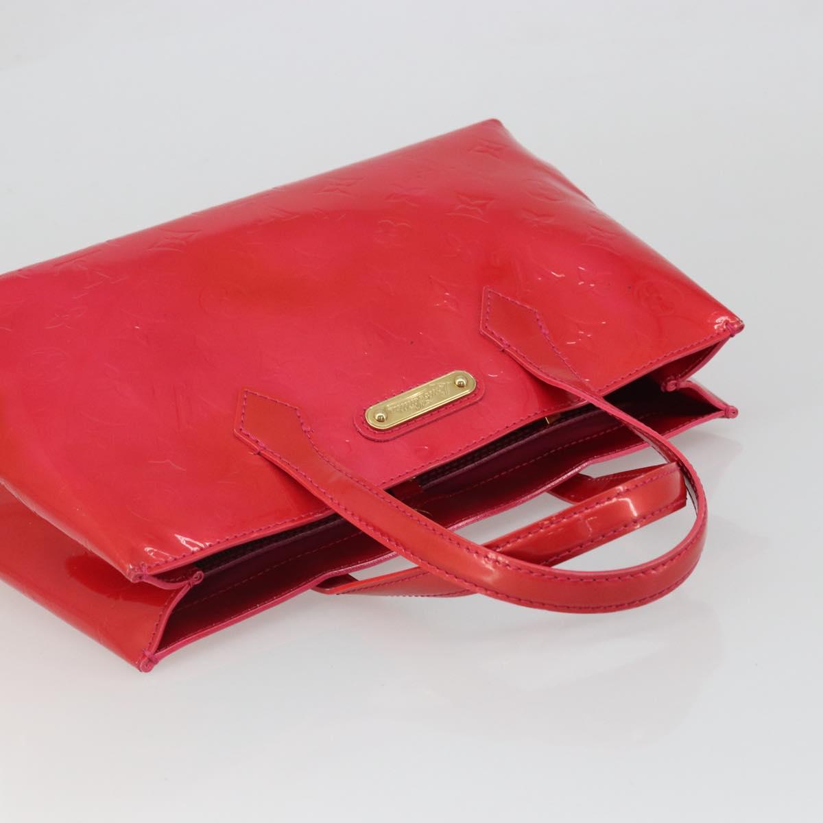 LOUIS VUITTON Monogram Vernis Wilshire PM Hand Bag Rose Pop M93643 Auth ka3464A