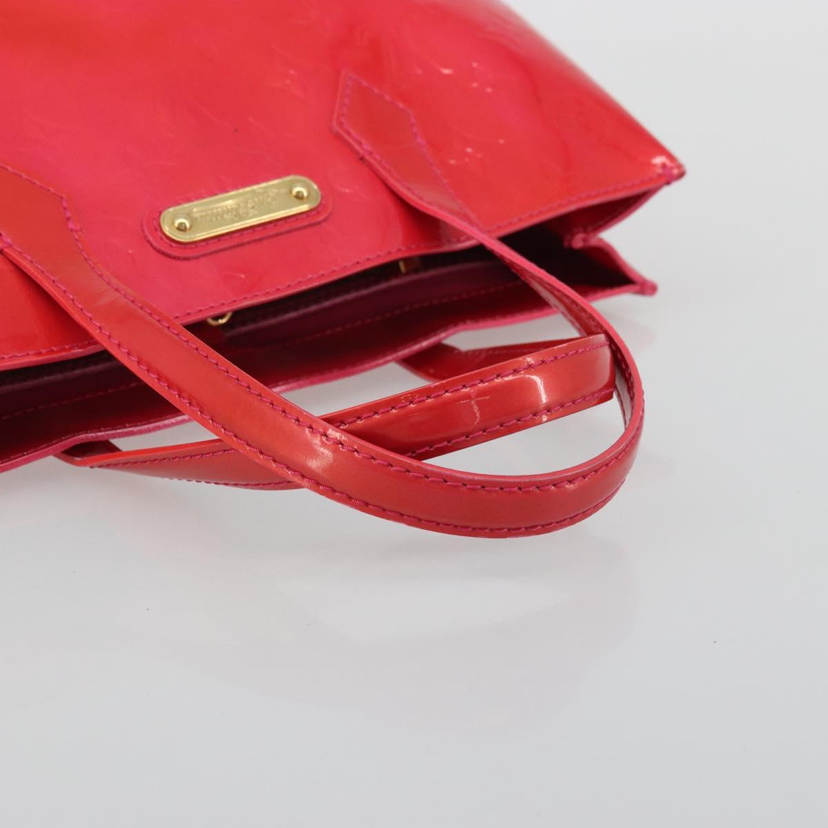 LOUIS VUITTON Monogram Vernis Wilshire PM Hand Bag Rose Pop M93643 Auth ka3464A