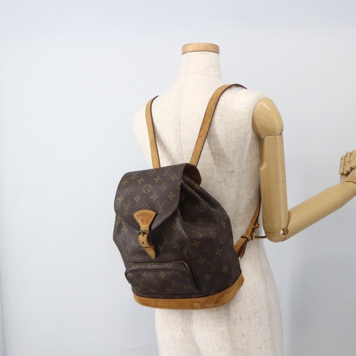 LOUIS VUITTON Monogram Montsouris MM Backpack M51136 LV Auth ka3465