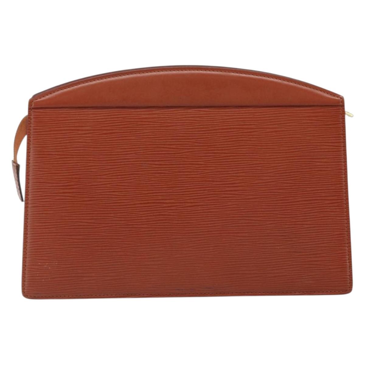 LOUIS VUITTON Epi Trousse Crete Pouch Brown M48403 LV Auth ka3472