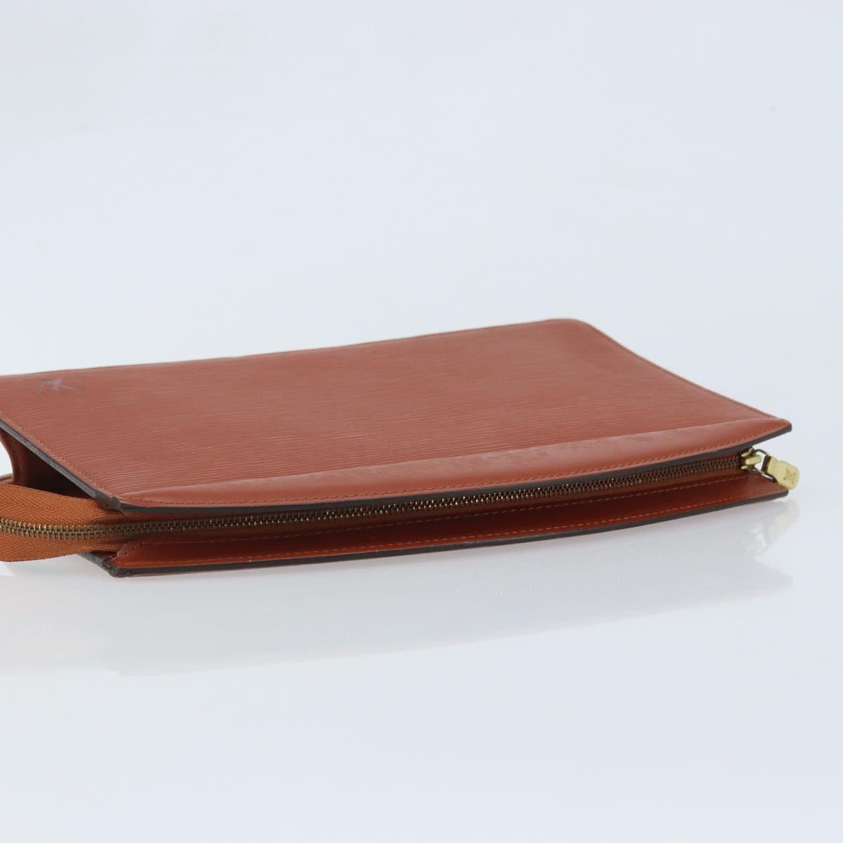 LOUIS VUITTON Epi Trousse Crete Pouch Brown M48403 LV Auth ka3472