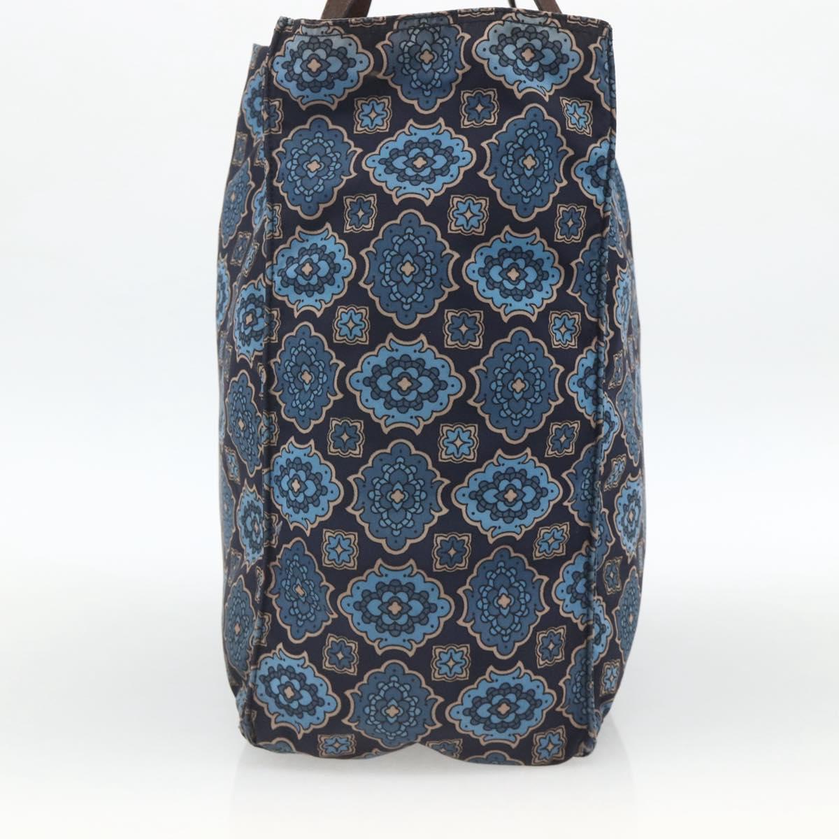 PRADA Tote Bag Nylon Blue Silver Auth ka3477A