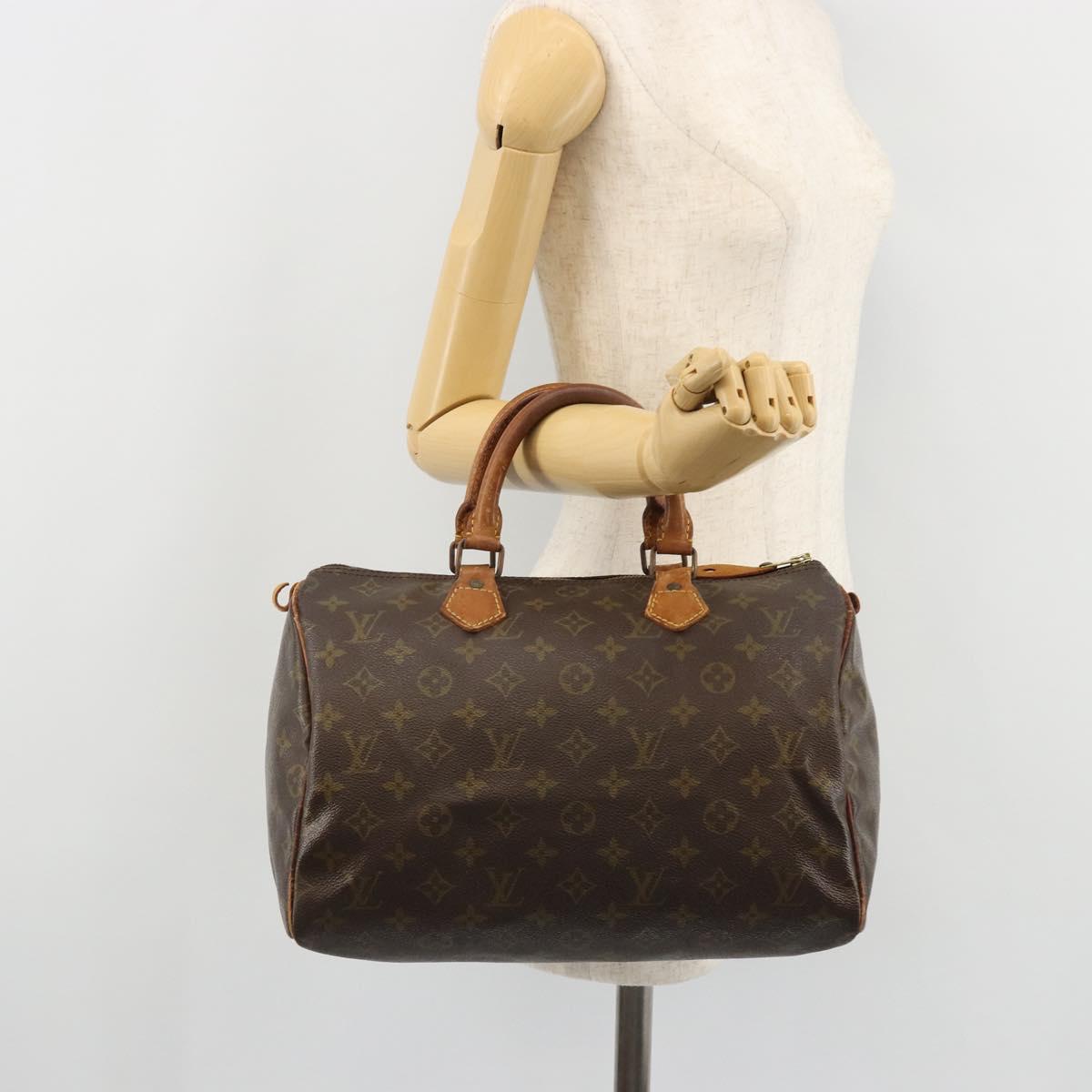 LOUIS VUITTON Monogram Speedy 30 Hand Bag M41526 LV Auth ka3478