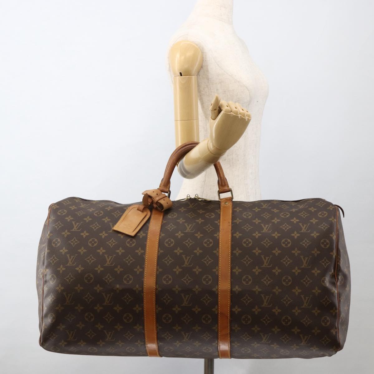 LOUIS VUITTON Monogram Keepall 60 Boston Bag M41422 LV Auth ka3479
