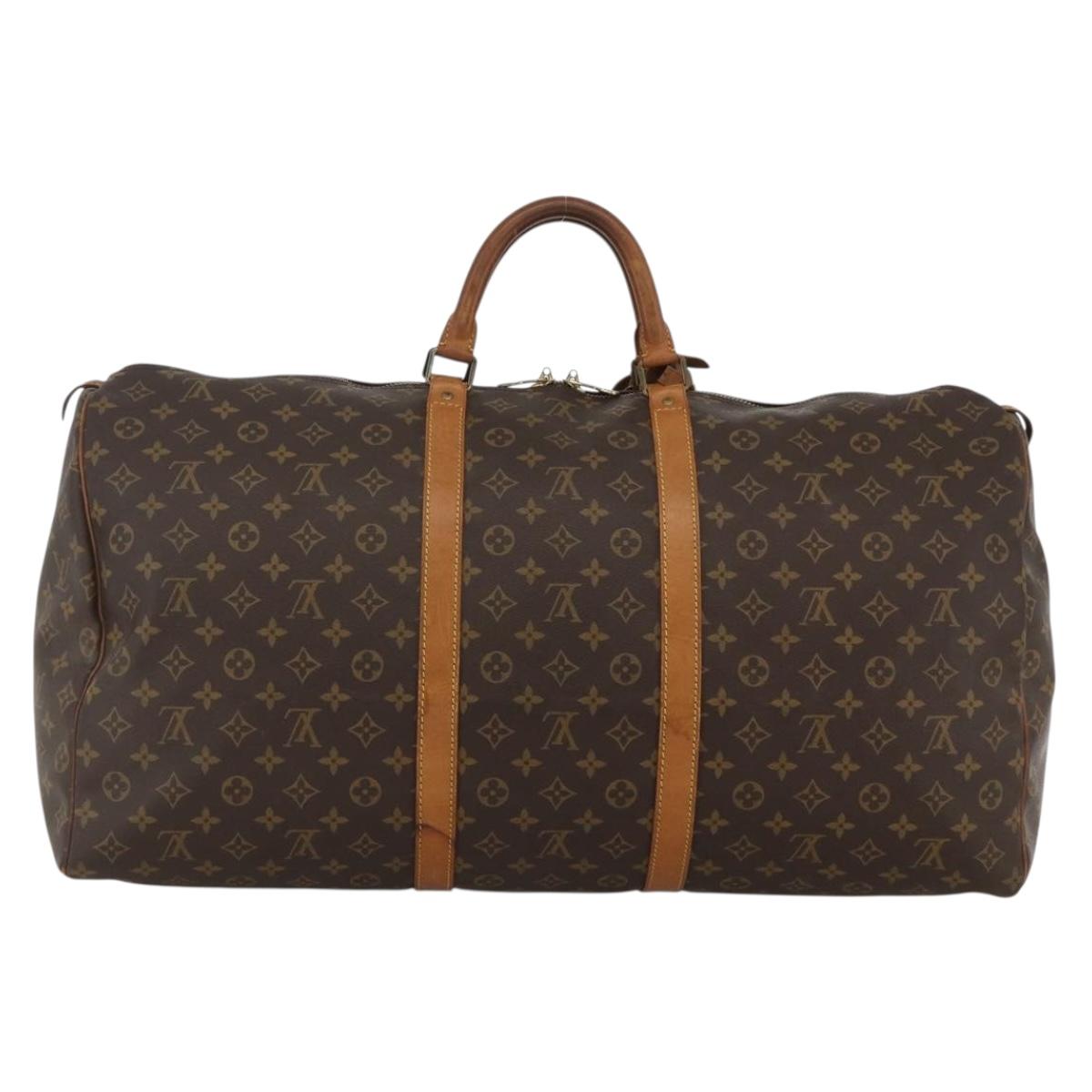 LOUIS VUITTON Monogram Keepall 60 Boston Bag M41422 LV Auth ka3479