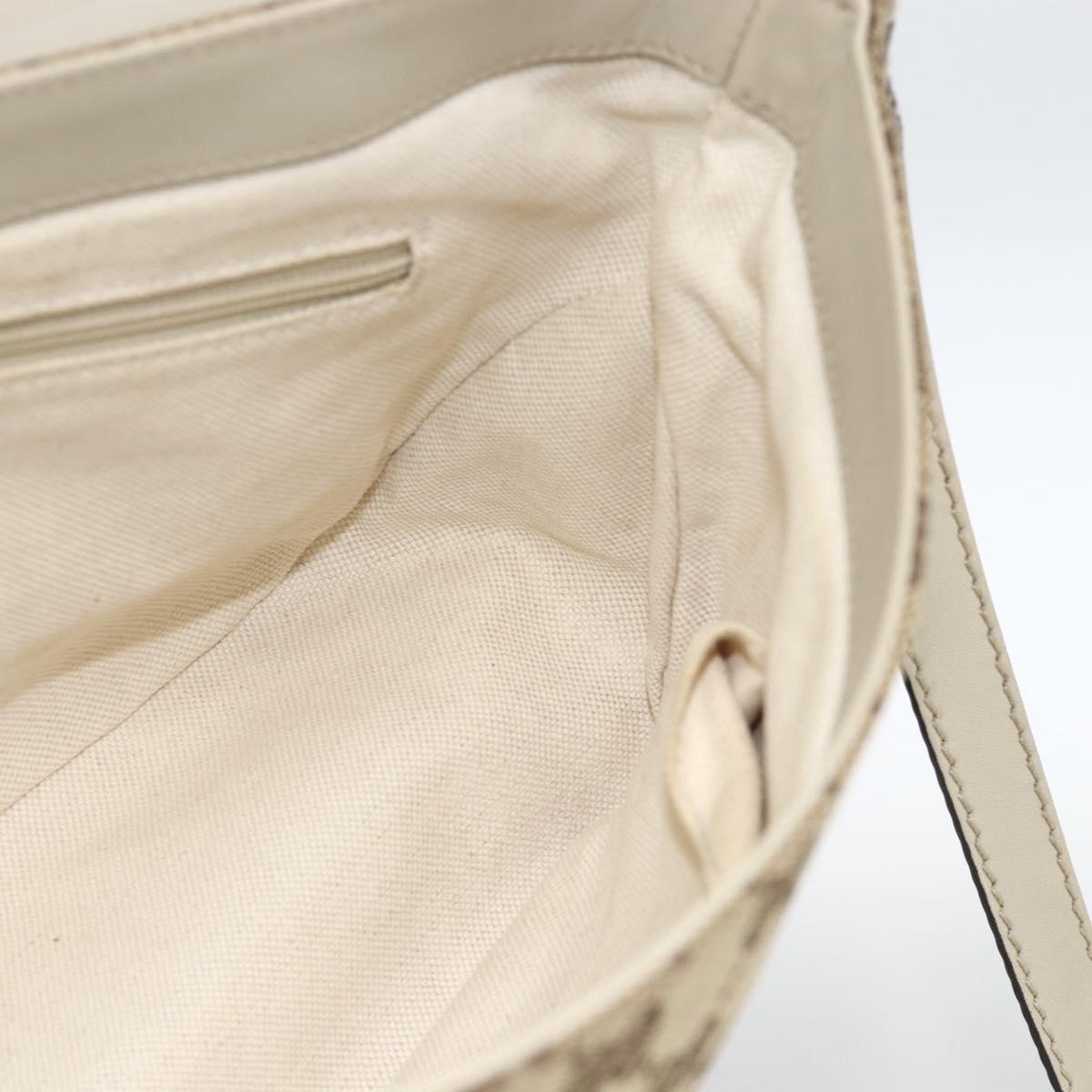 GUCCI GG Canvas Shoulder Bag Beige Gold 308452 Auth ka3497