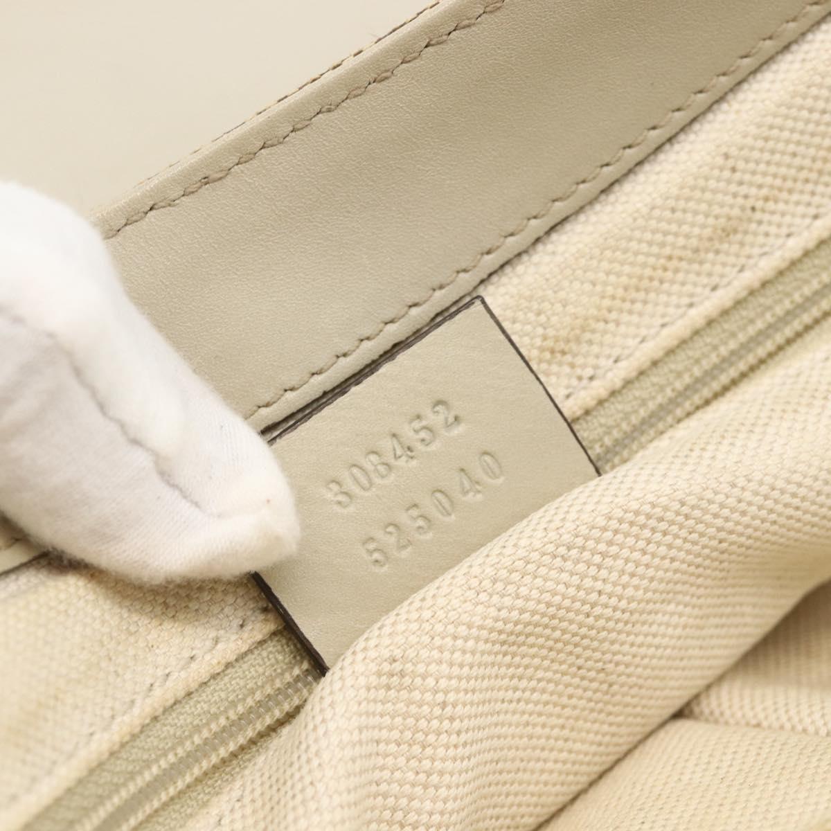 GUCCI GG Canvas Shoulder Bag Beige Gold 308452 Auth ka3497