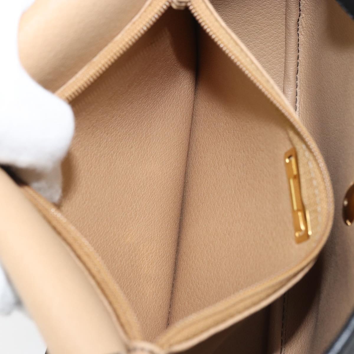 Christian Dior Trotter Canvas Shoulder Bag PVC Black Gold Auth ka3498A