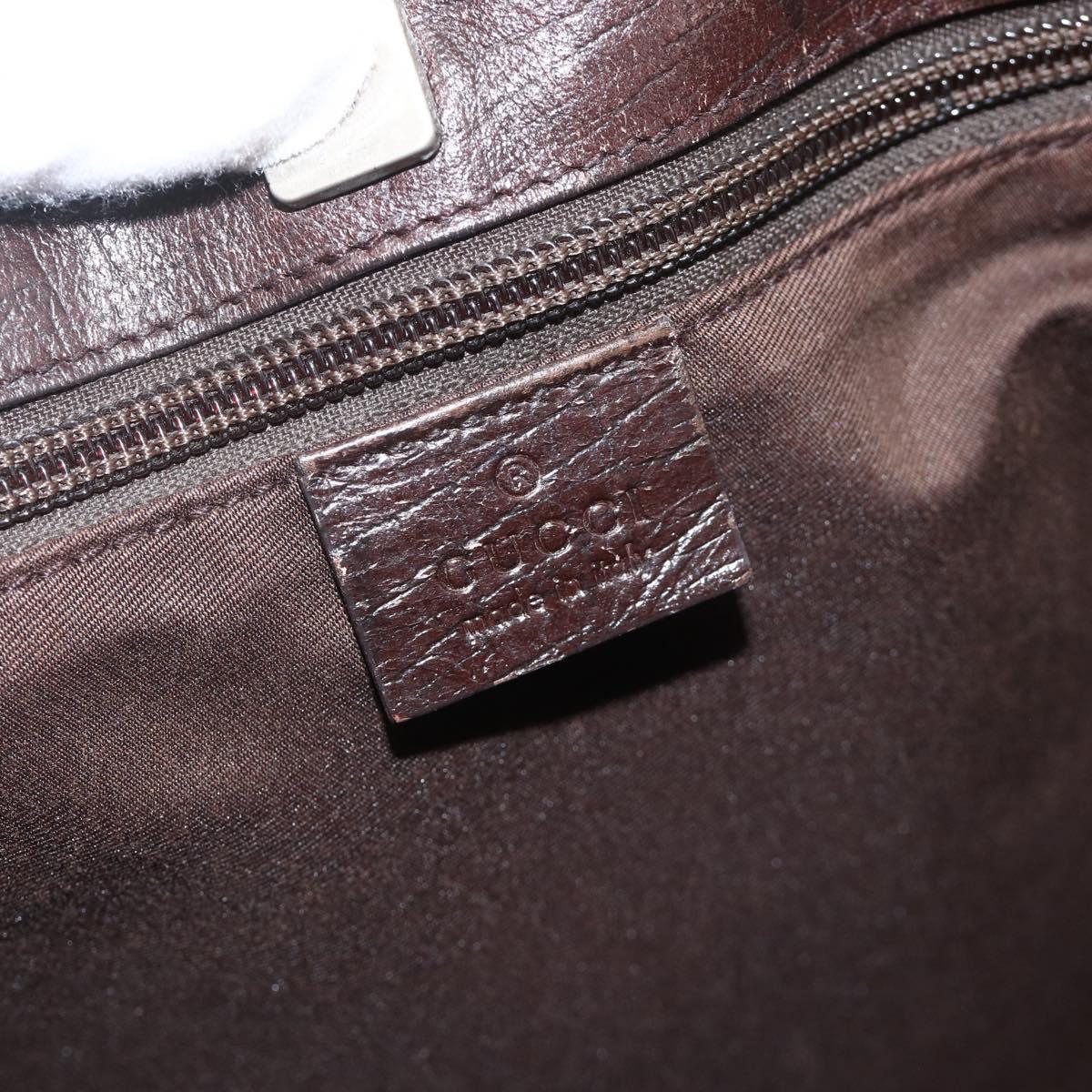 GUCCI GG Supreme Hand Bag PVC Beige Silver 131220 Auth ka3507