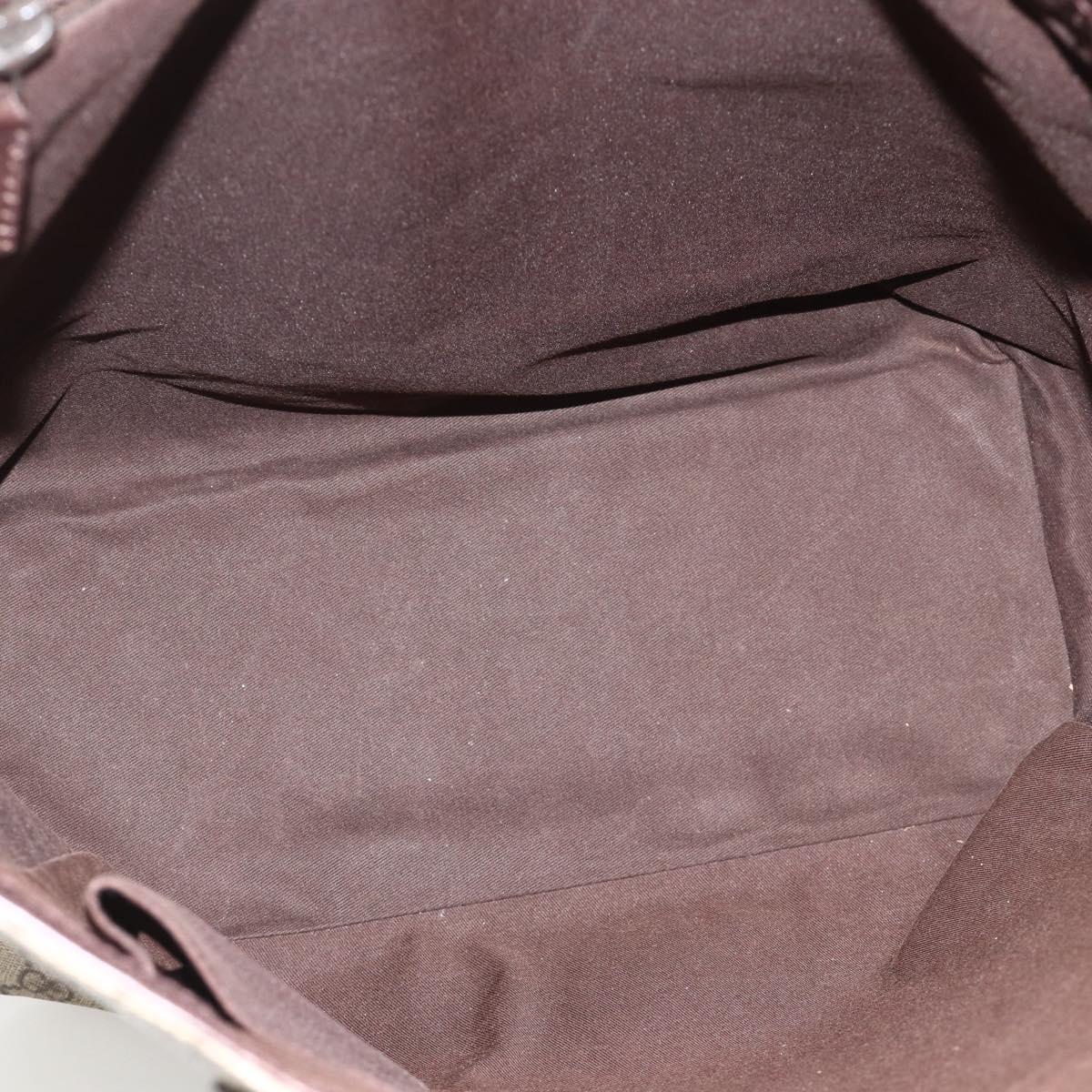 GUCCI GG Supreme Hand Bag PVC Beige Silver 131220 Auth ka3507