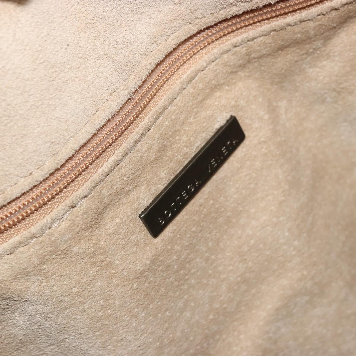 BOTTEGA VENETA INTRECCIATO Shoulder Bag Leather Beige Auth ka3508A