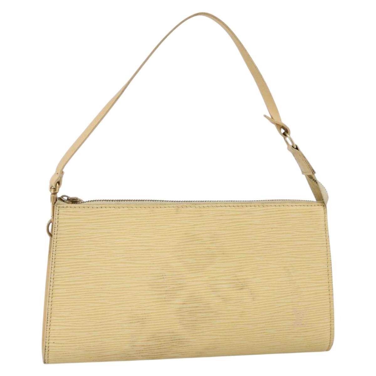 LOUIS VUITTON Epi Pochette Accessoires Pouch Vanilla M5294A LV Auth ka3515