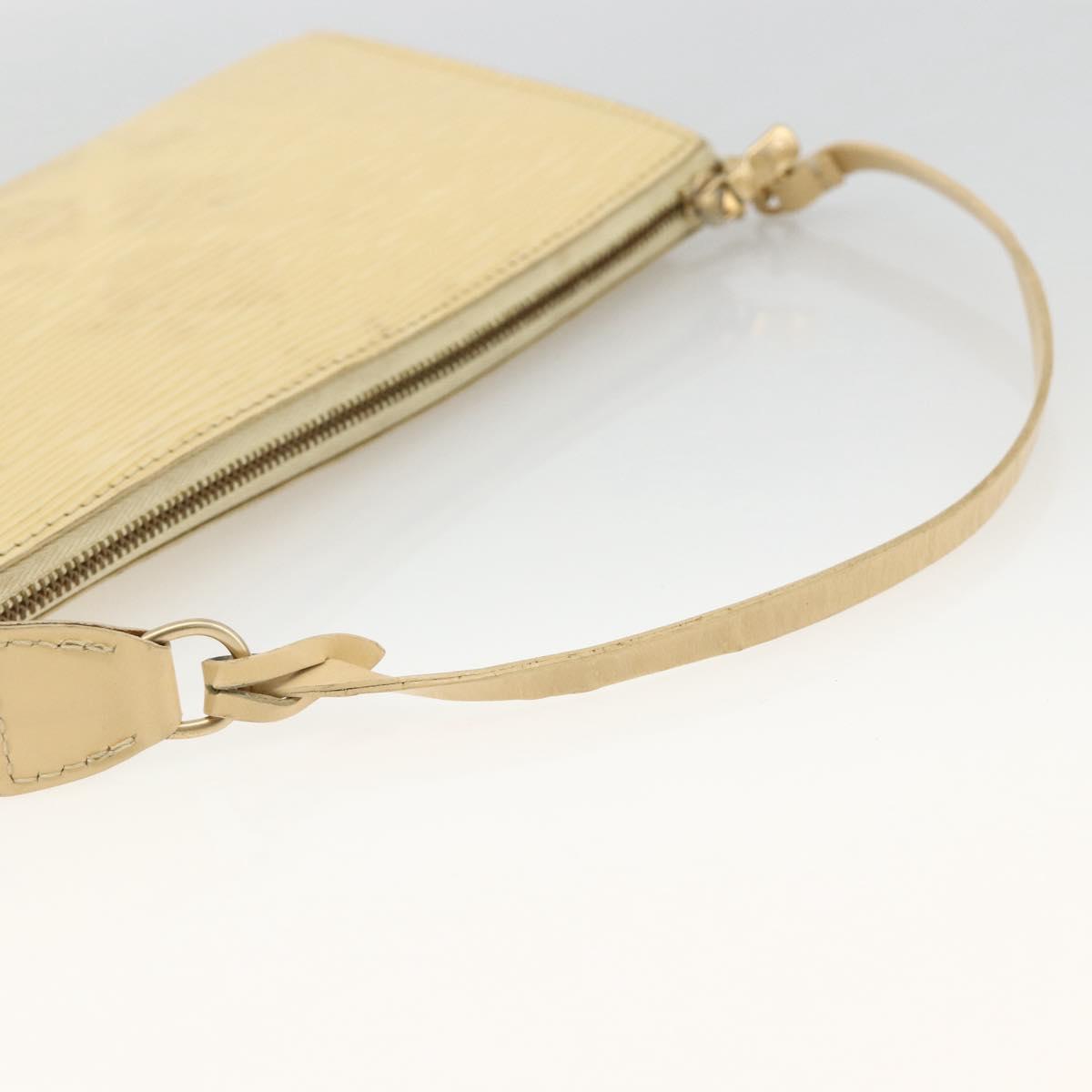 LOUIS VUITTON Epi Pochette Accessoires Pouch Vanilla M5294A LV Auth ka3515