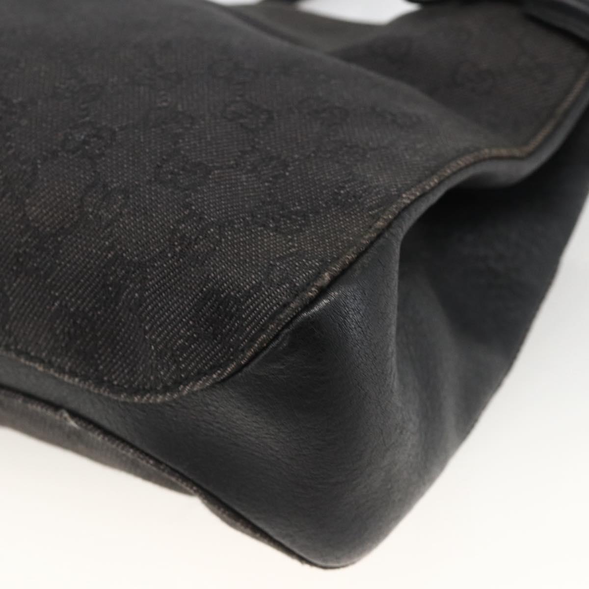 GUCCI GG Canvas Shoulder Bag Black 101971 Auth ka3517