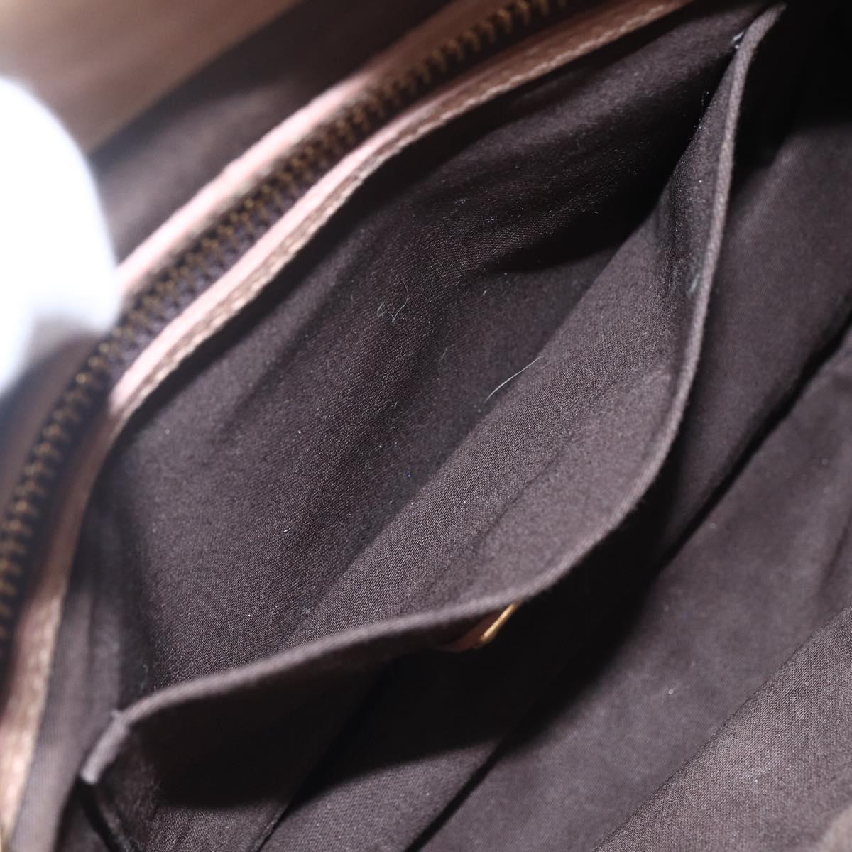 Miu Miu Matelasse Hand Bag Leather 2way Beige Gold Auth ka352