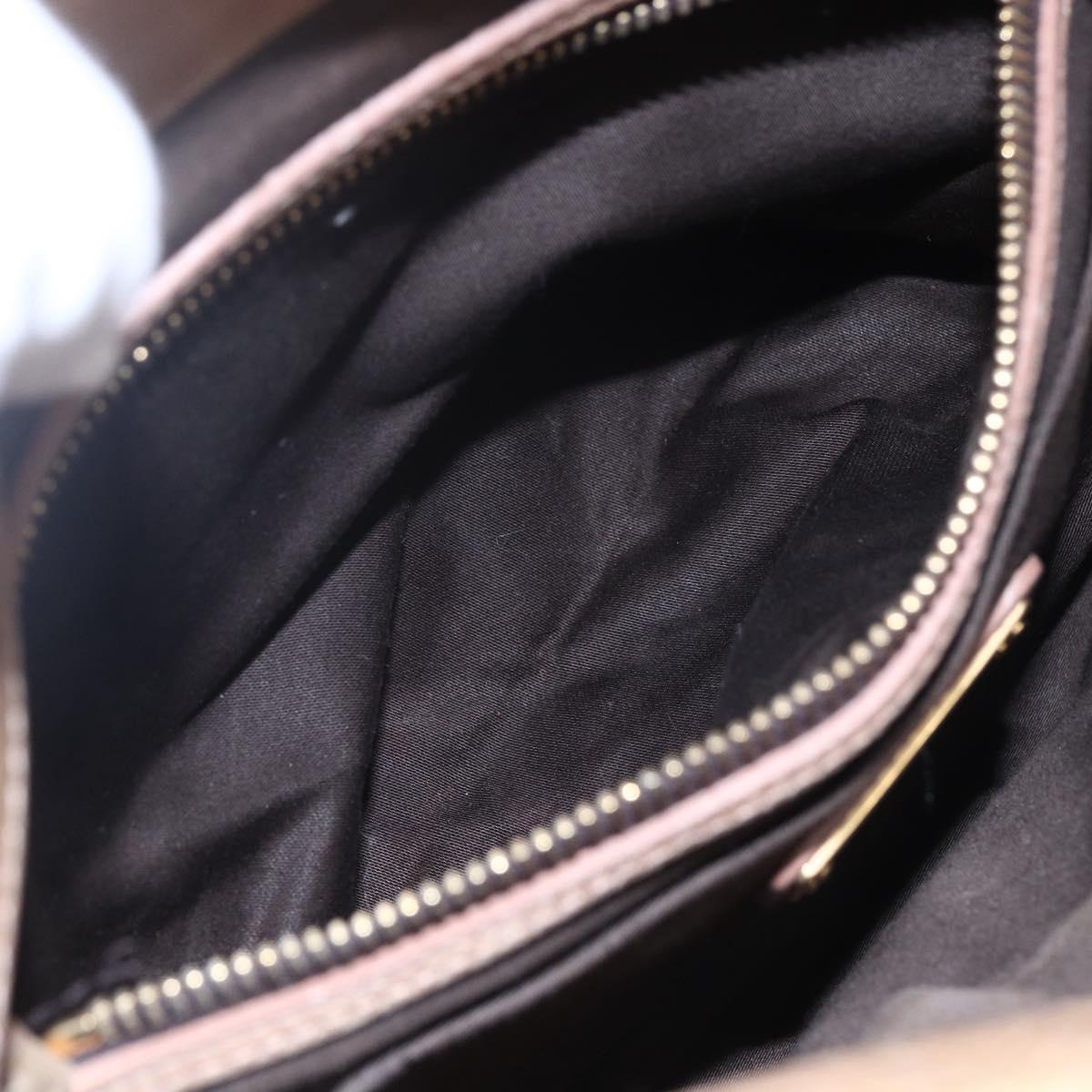 Miu Miu Matelasse Hand Bag Leather 2way Beige Gold Auth ka352