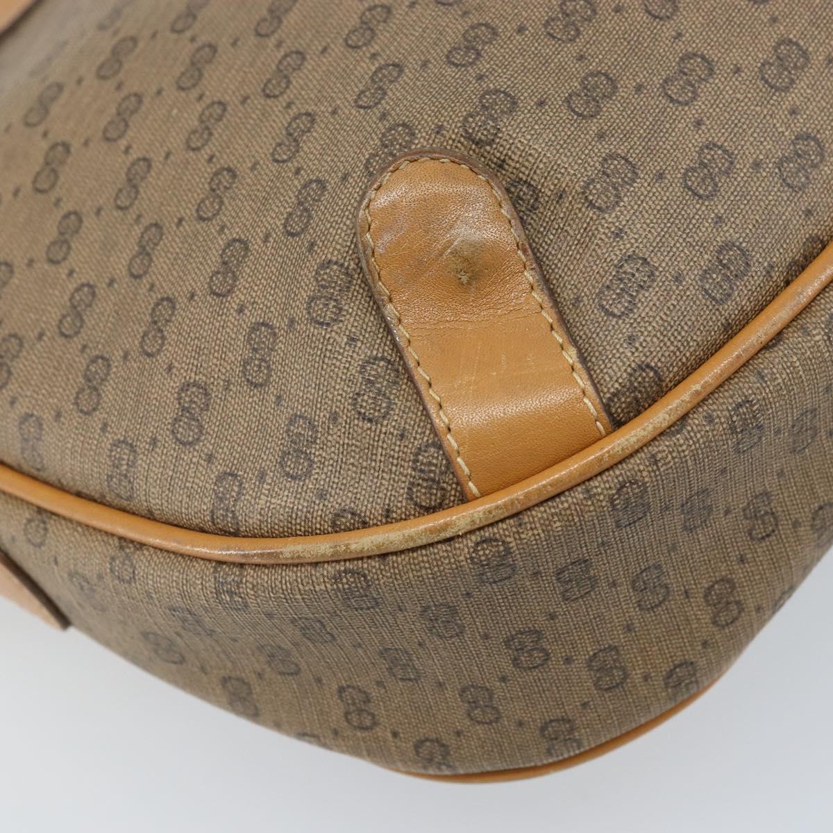 GUCCI Micro GG Supreme Shoulder Bag PVC Beige Gold 001 104 0558 Auth ka3520
