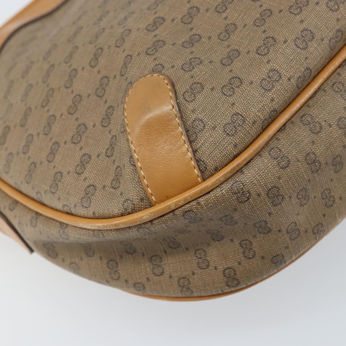 GUCCI Micro GG Supreme Shoulder Bag PVC Beige Gold 001 104 0558 Auth ka3520