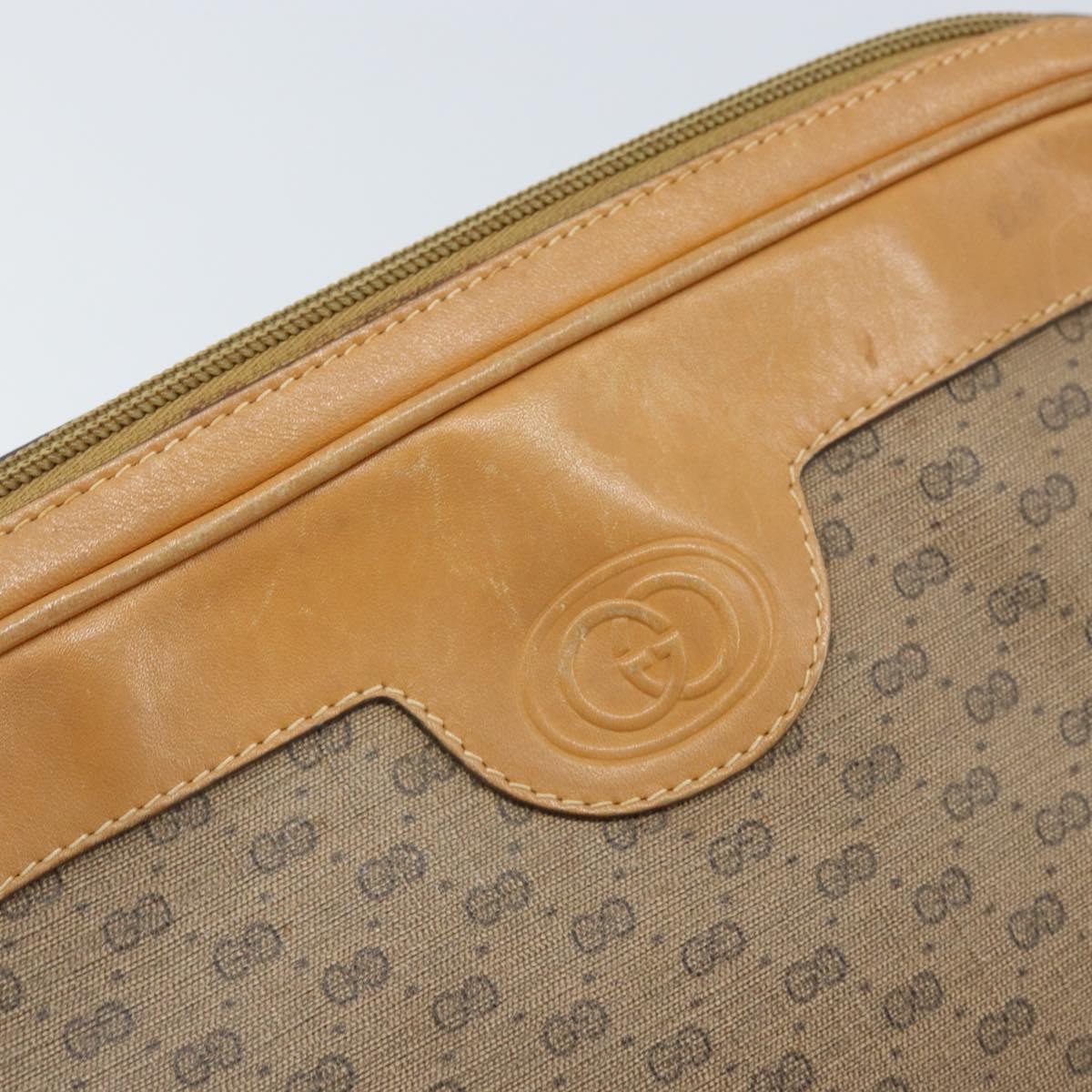 GUCCI Micro GG Supreme Shoulder Bag PVC Beige Gold 001 104 0558 Auth ka3520