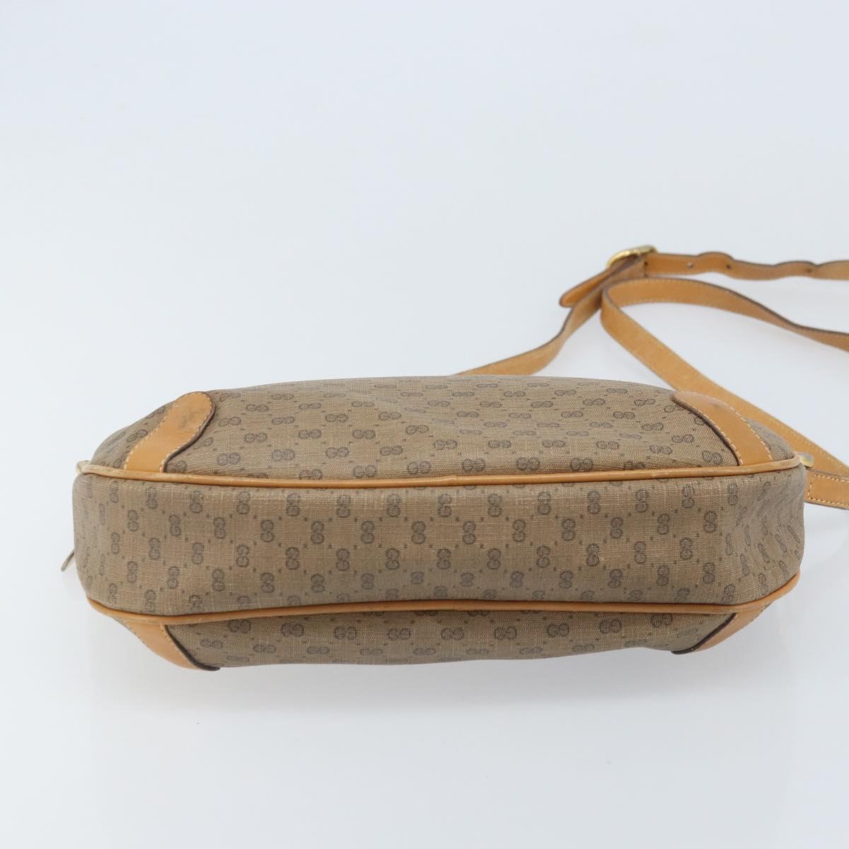 GUCCI Micro GG Supreme Shoulder Bag PVC Beige Gold 001 104 0558 Auth ka3520