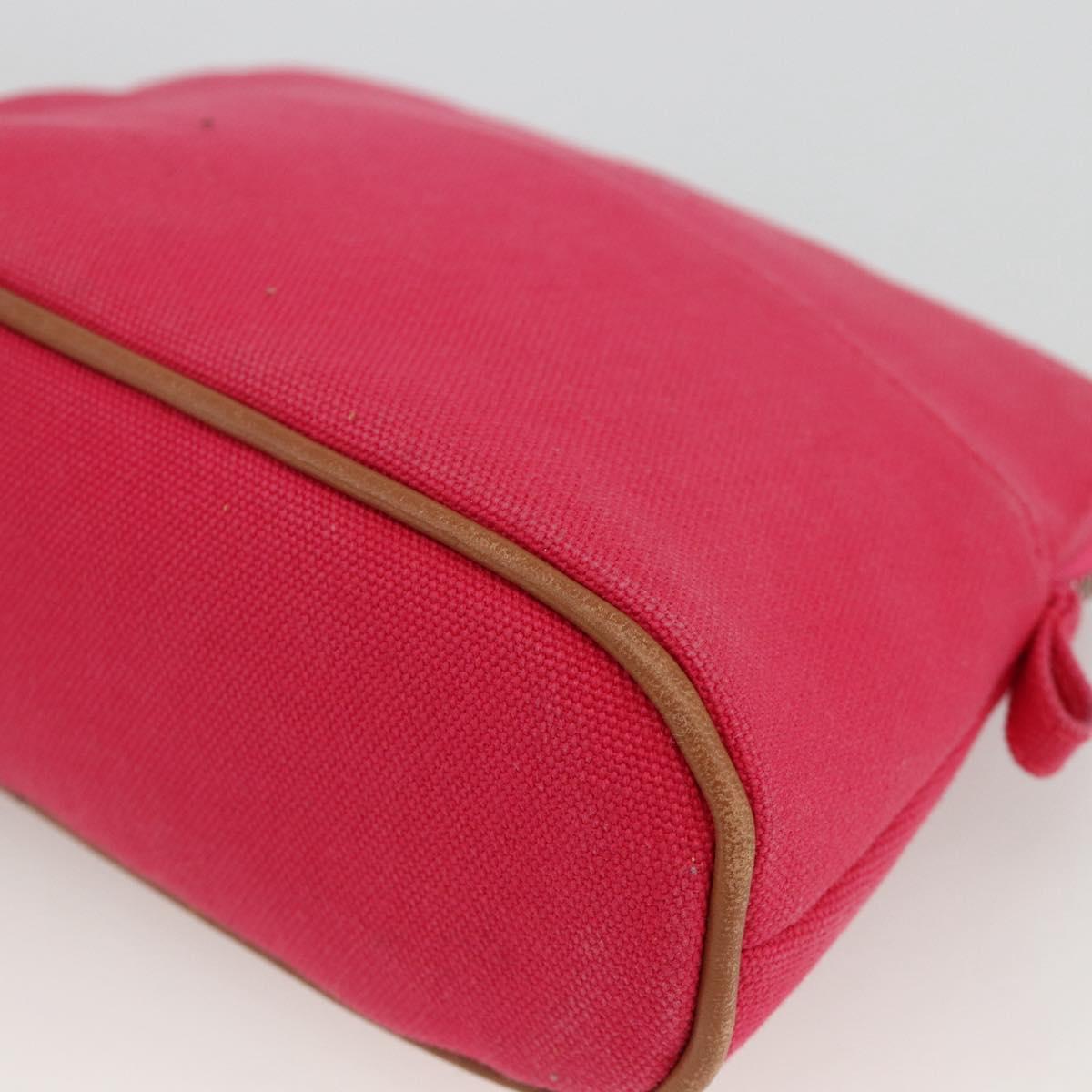 HERMES Bolide MM Pouch Canvas Red Silver Auth ka3522