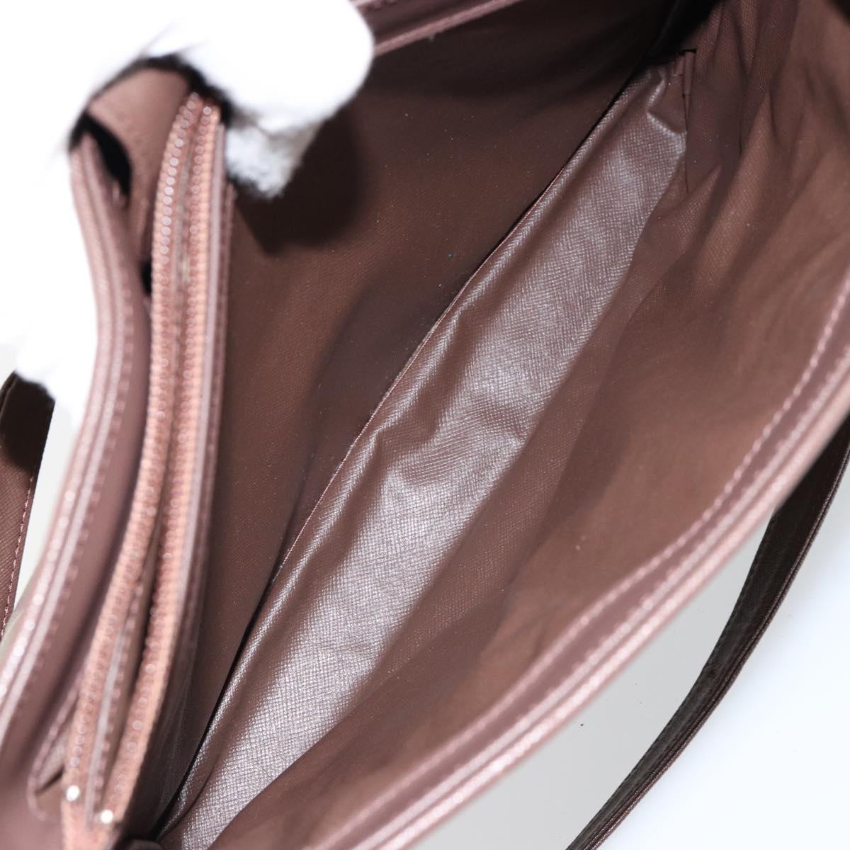 Burberrys Nova Check Shoulder Bag Canvas Beige Gold Auth ka353