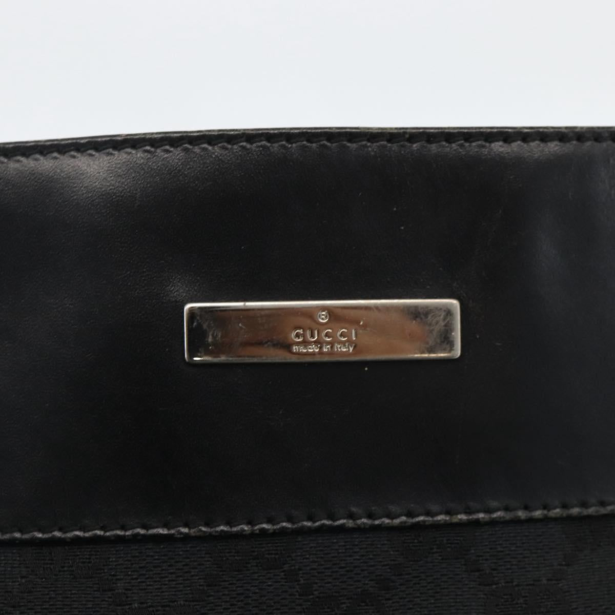 GUCCI GG Canvas Shoulder Bag Black Silver 019 0348 Auth ka3532