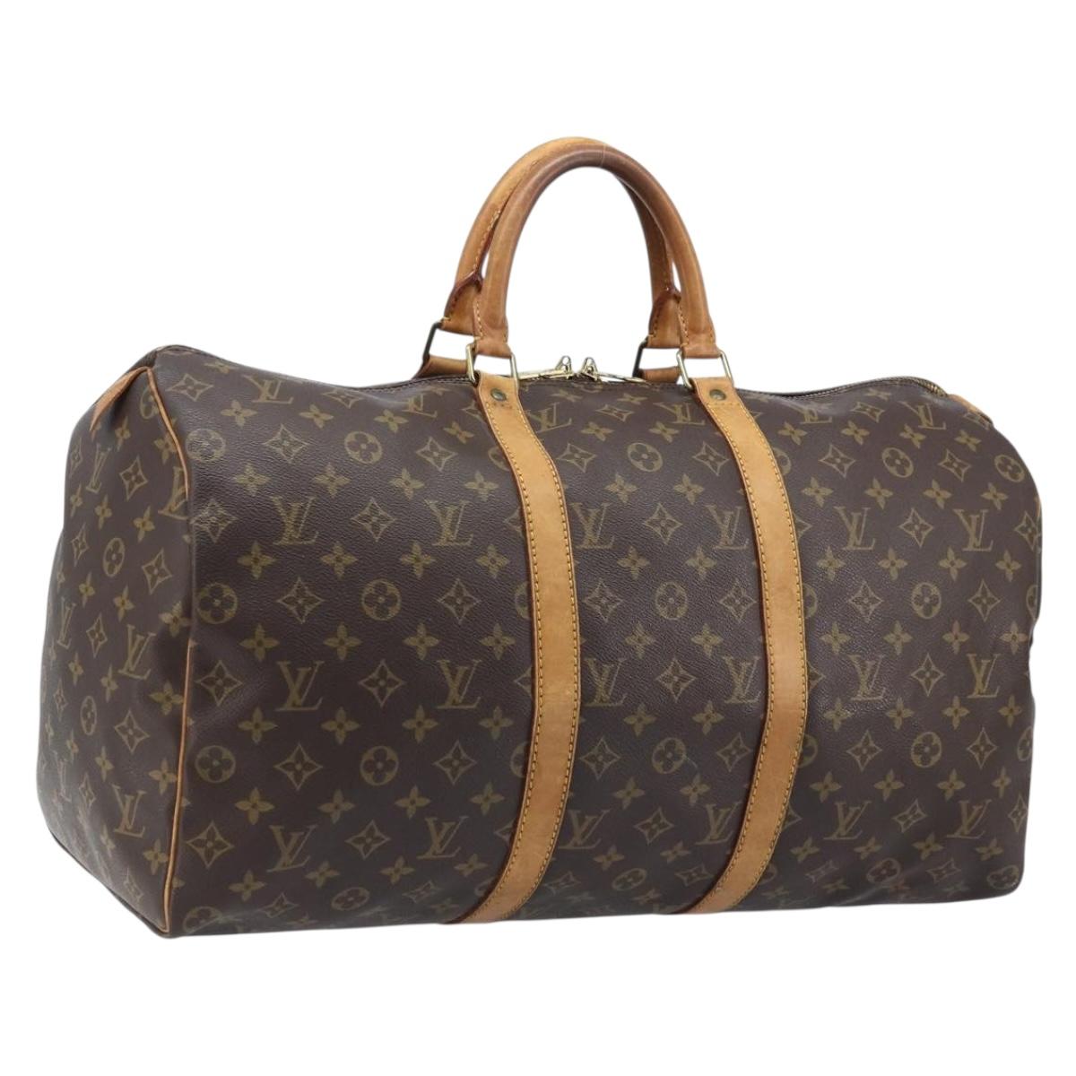 LOUIS VUITTON Monogram Keepall 50 Boston Bag M41426 LV Auth ka3540