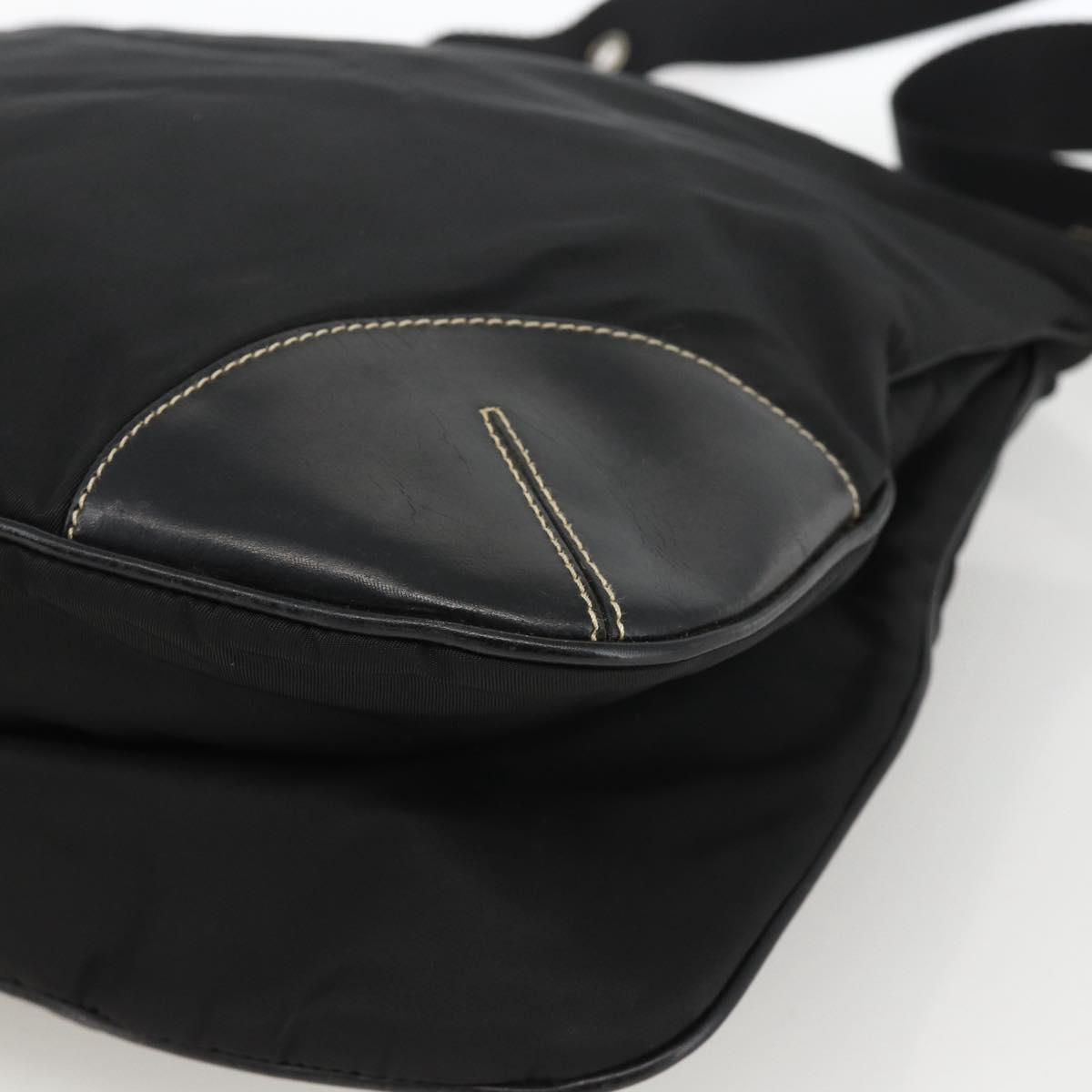 PRADA Shoulder Bag Nylon Black Silver Auth ka3541