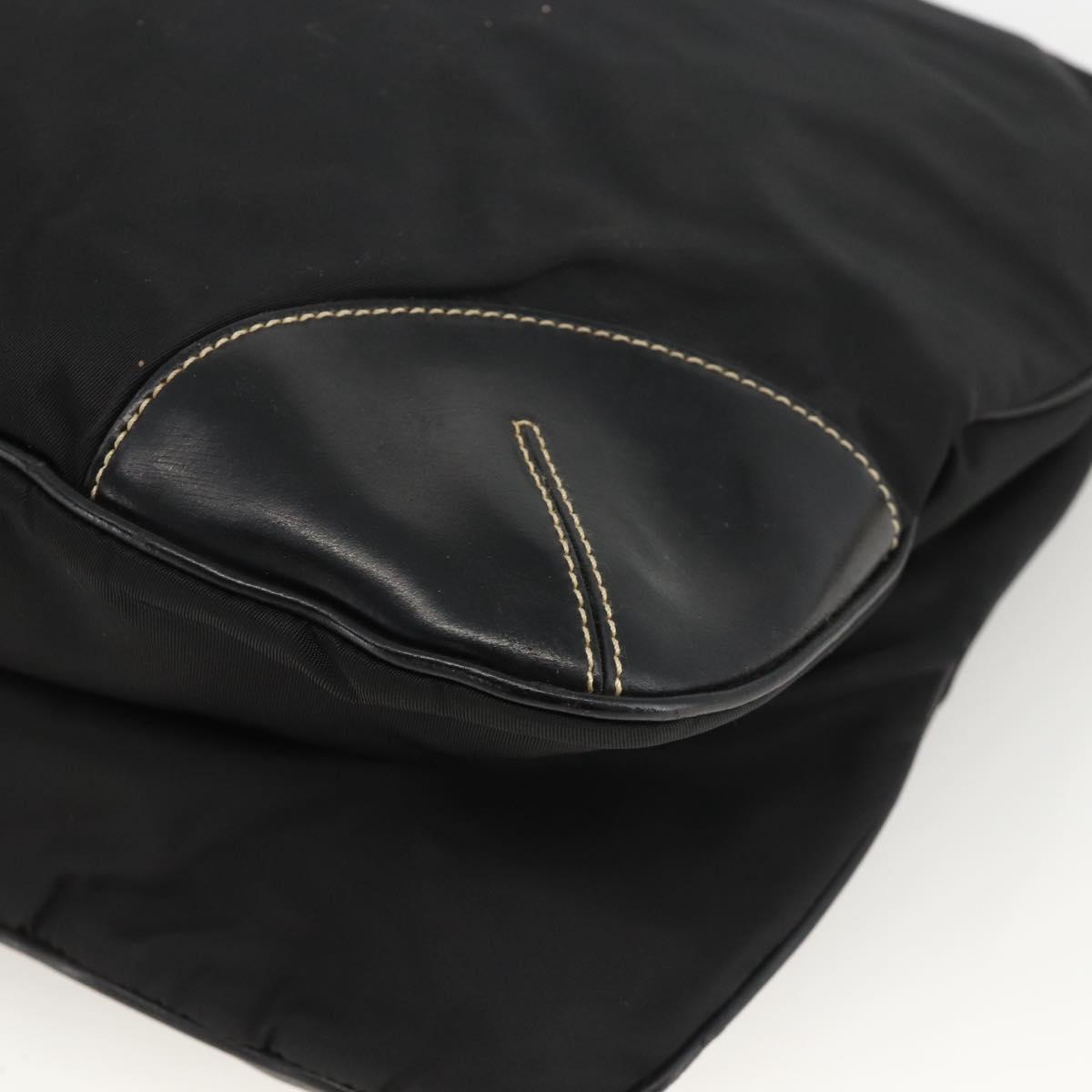 PRADA Shoulder Bag Nylon Black Silver Auth ka3541