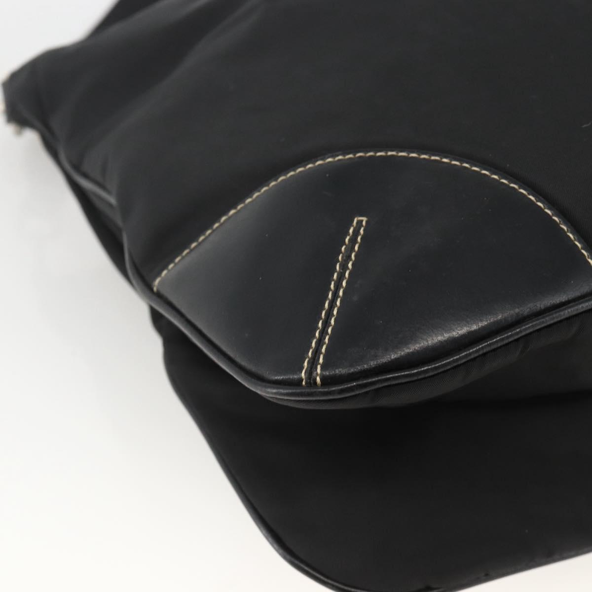 PRADA Shoulder Bag Nylon Black Silver Auth ka3541